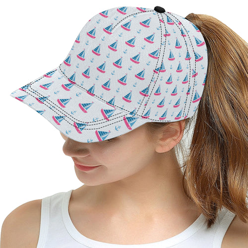 Sailboat anchor pattern All Over Print Snapback Cap