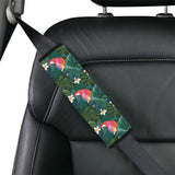 Parrot Palm tree leaves flower hibiscus pattern Car Seat Belt Cover