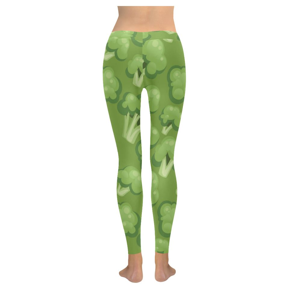 Broccoli pattern green background Women's Legging Fulfilled In US