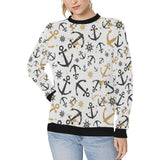 Anchors Rudders pattern Women's Crew Neck Sweatshirt
