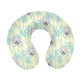 French bulldog hawaii blackground U-Shaped Travel Neck Pillow