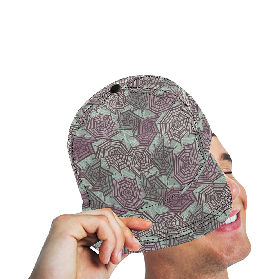 Spider web cobweb design color pattern All Over Print Snapback Cap