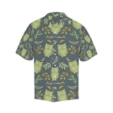 Cute owls leaves pattern Men's All Over Print Hawaiian Shirt