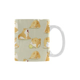 Cute fat shiba inu dog pattern Classical White Mug (Fulfilled In US)