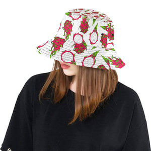 dragon fruits white background Unisex Bucket Hat