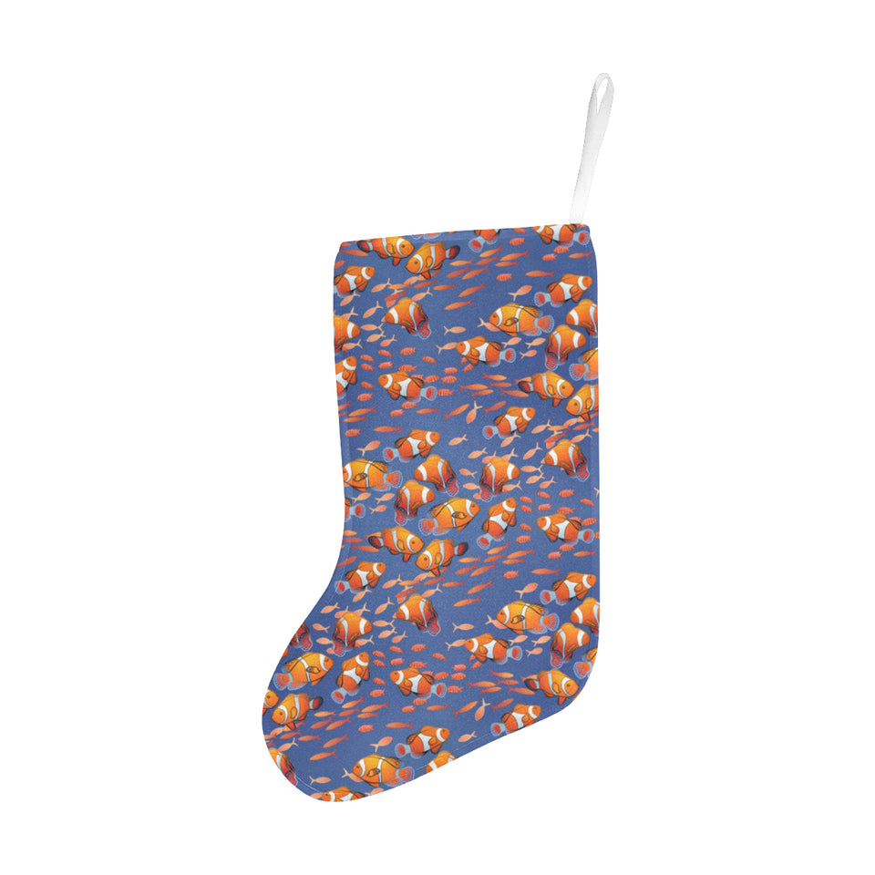 Clown Fish Pattern Print Design 04 Christmas Stocking