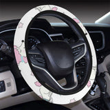 Cute poodle dog star pattern Car Steering Wheel Cover