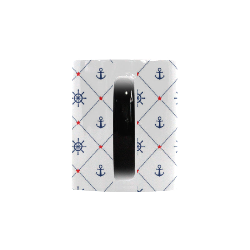 Anchor rudder nautical design pattern Morphing Mug Heat Changing Mug