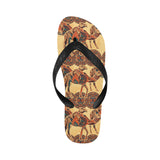 Camel polynesian tribal design pattern Unisex Flip Flops