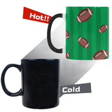 American football ball field background Morphing Mug Heat Changing Mug