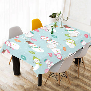 Cute snowman snowflake pattern Tablecloth