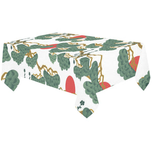 Bonsai red sun japanese pattern Tablecloth