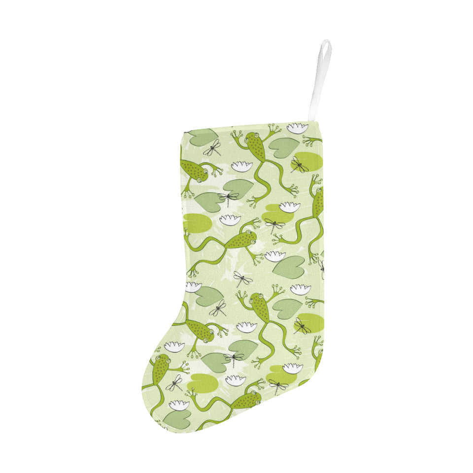 Cute frog dragonfly pattern Christmas Stocking