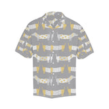 Cute dachshund dog pattern Men's All Over Print Hawaiian Shirt