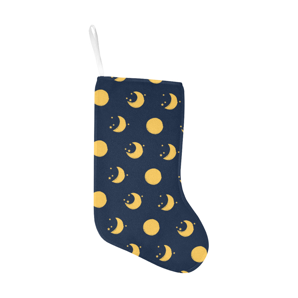 Moon star pattern Christmas Stocking