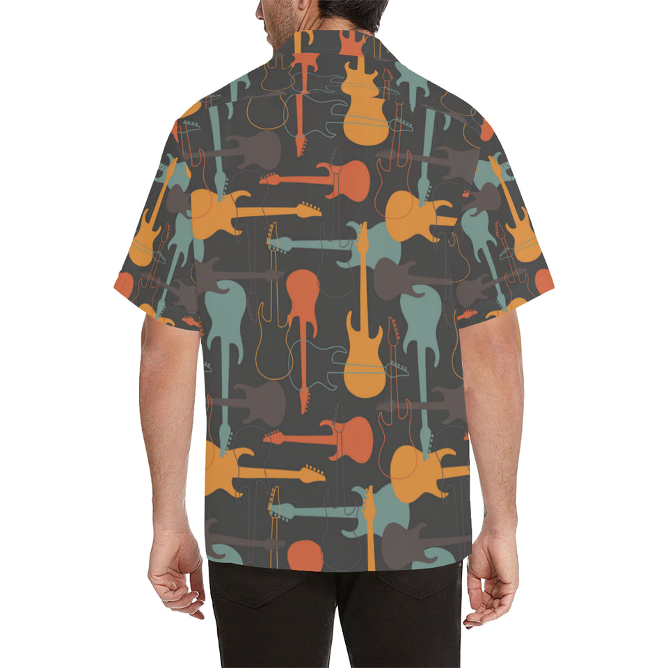 electric guitars pattern Men's All Over Print Hawaiian Shirt