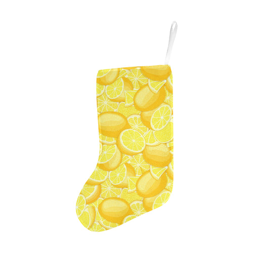 lemon pattern Christmas Stocking