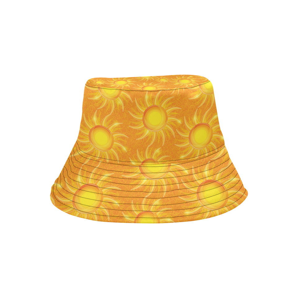 Sun orange background Unisex Bucket Hat