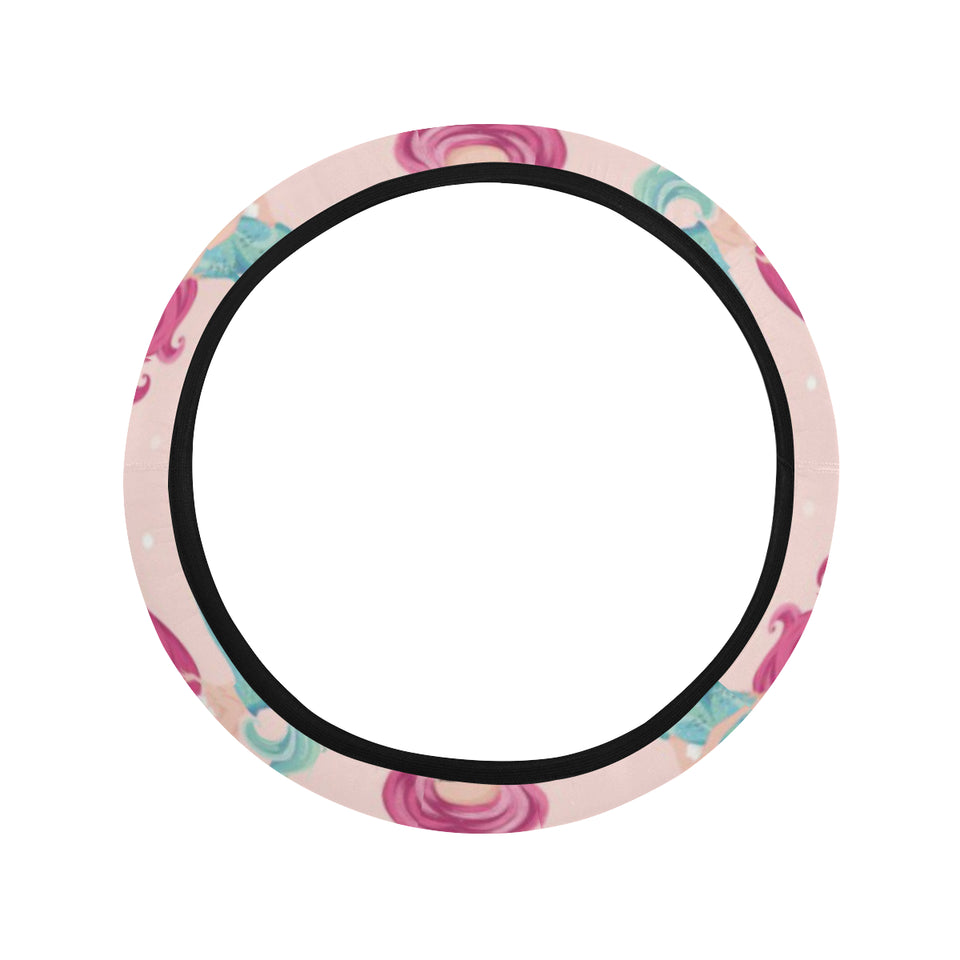 Cute little mermaid pattern Car Steering Wheel Cover