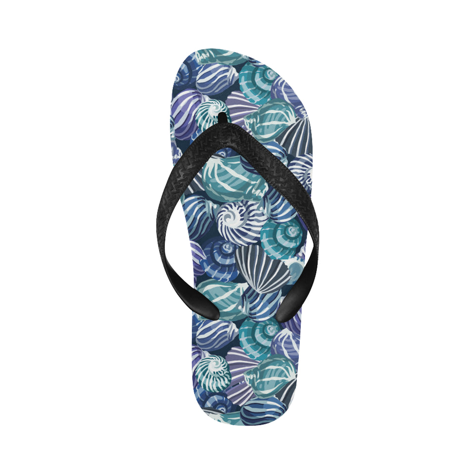 Shell design pattern Unisex Flip Flops