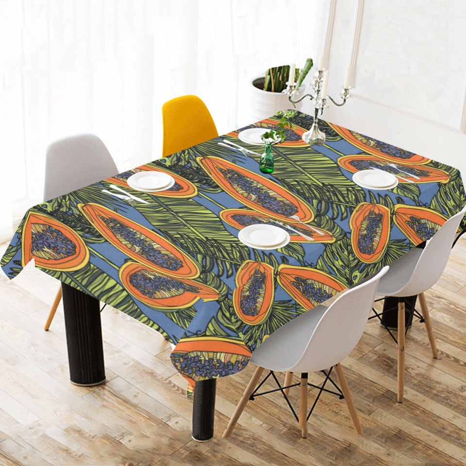 Colorful papaya tropical leaves Tablecloth