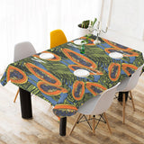 Colorful papaya tropical leaves Tablecloth