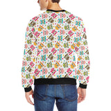 Color cute owl pattern Men's Crew Neck Sweatshirt
