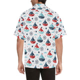 Cute color paper sailboat pattern Men's All Over Print Hawaiian Shirt