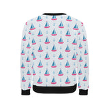 Sailboat anchor pattern Men's Crew Neck Sweatshirt