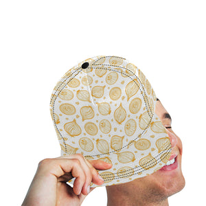 hand drawn onion pattern All Over Print Snapback Cap