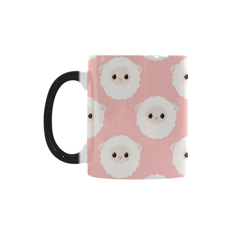 Cute sheep pattern Morphing Mug Heat Changing Mug