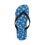 Airplane pattern in the sky Unisex Flip Flops