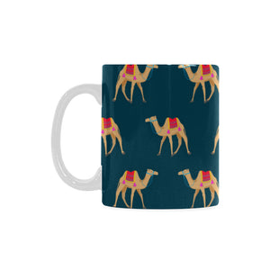 Camel pattern blue blackground Classical White Mug (Fulfilled In US)