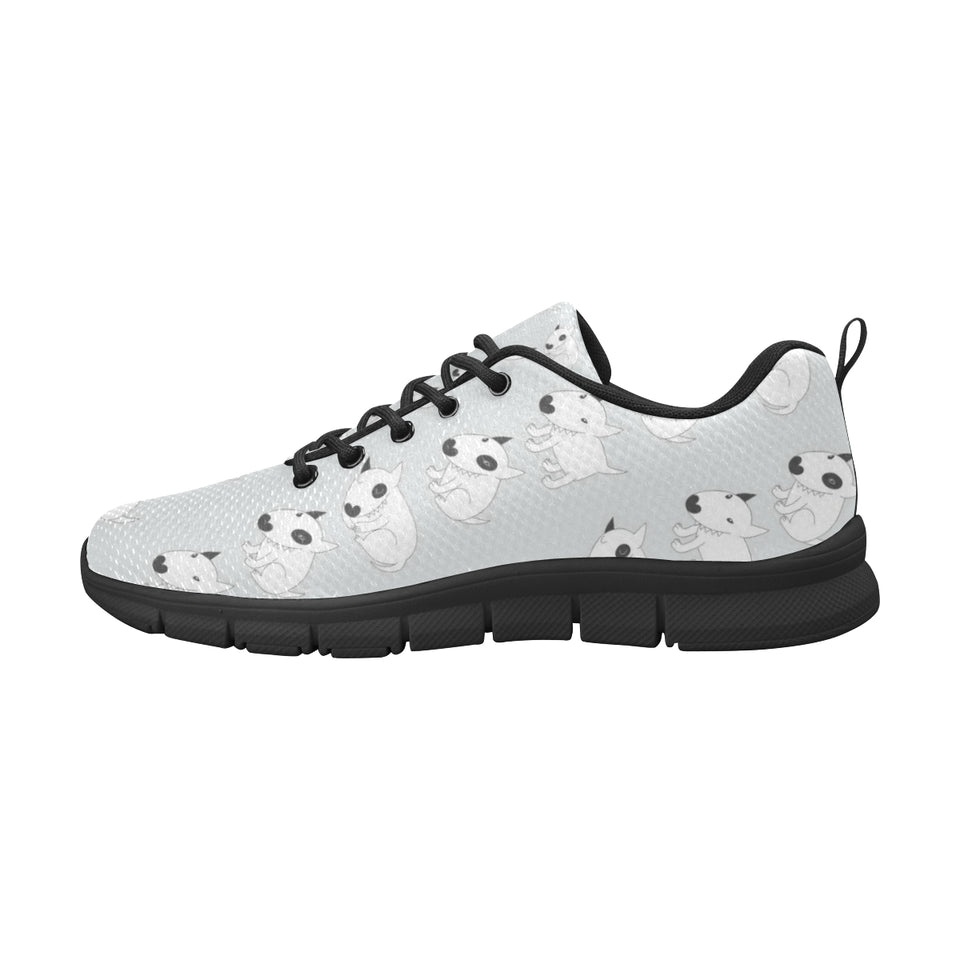 Bull Terrier Pattern Print Design 01 Men's Breathable Sneakers ( Model 055)