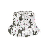 Boston terrier dog hearts vector pattern Unisex Bucket Hat
