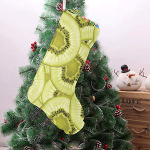 Sliced kiwi pattern Christmas Stocking
