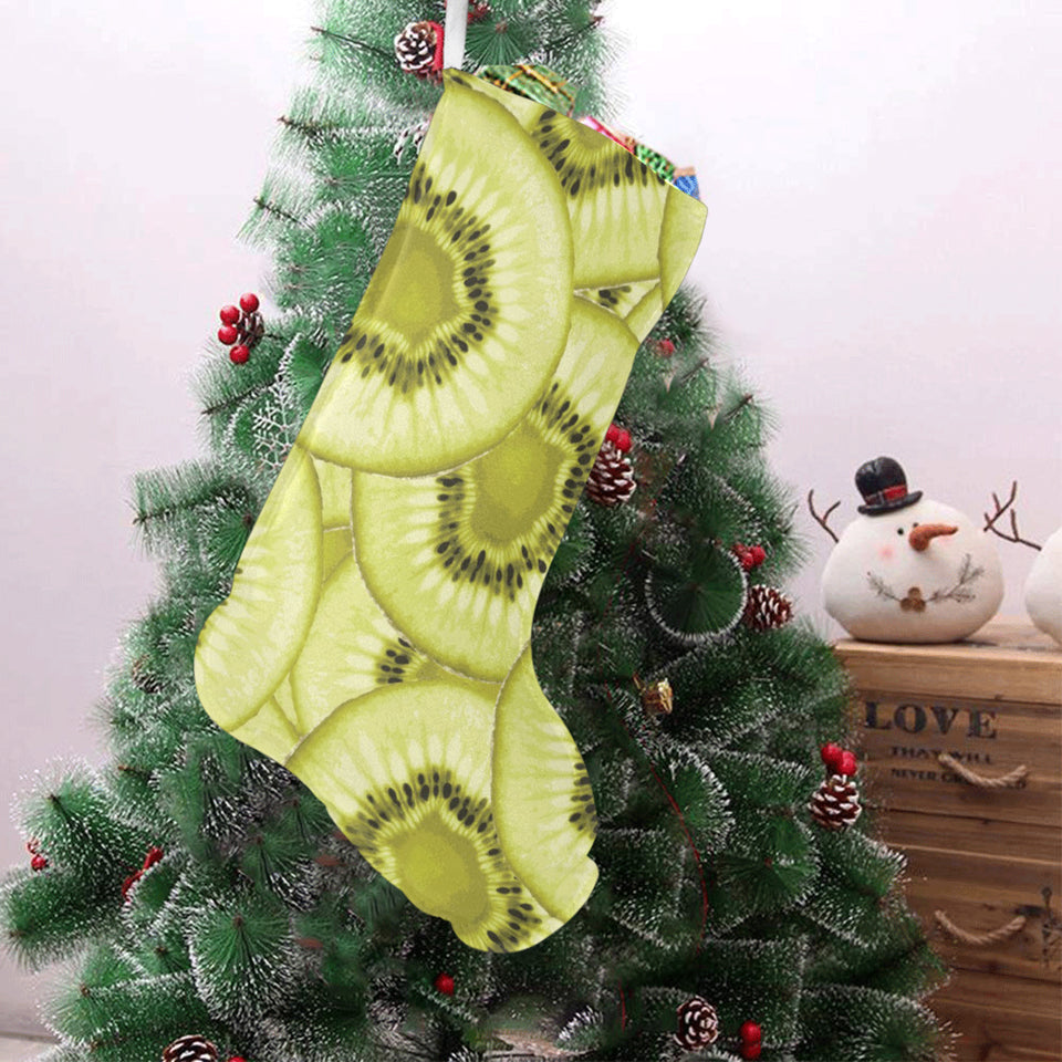 Sliced kiwi pattern Christmas Stocking
