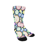 Colorful clock background Crew Socks