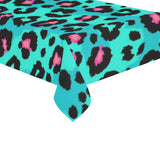 Green leopard skin print pattern Tablecloth