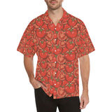 Red Tomato Pattern Men's All Over Print Hawaiian Shirt
