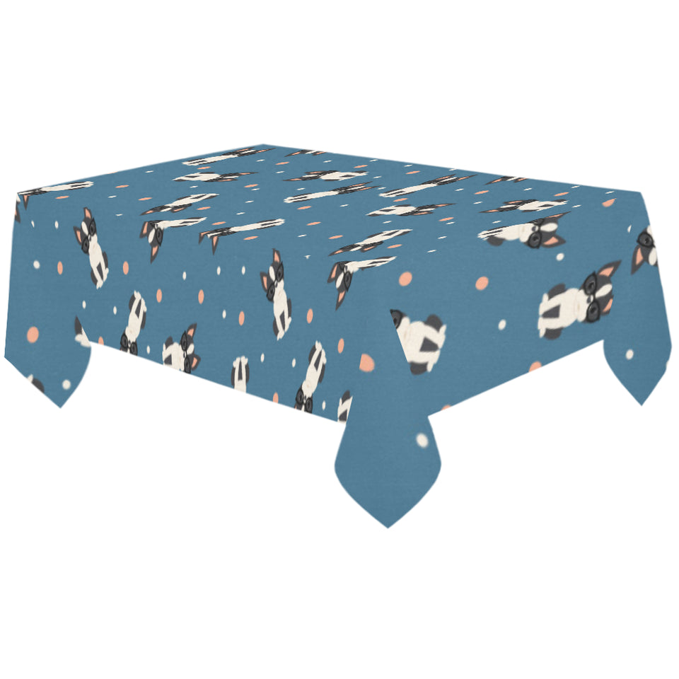 Cute boston terrier dog spattern Tablecloth