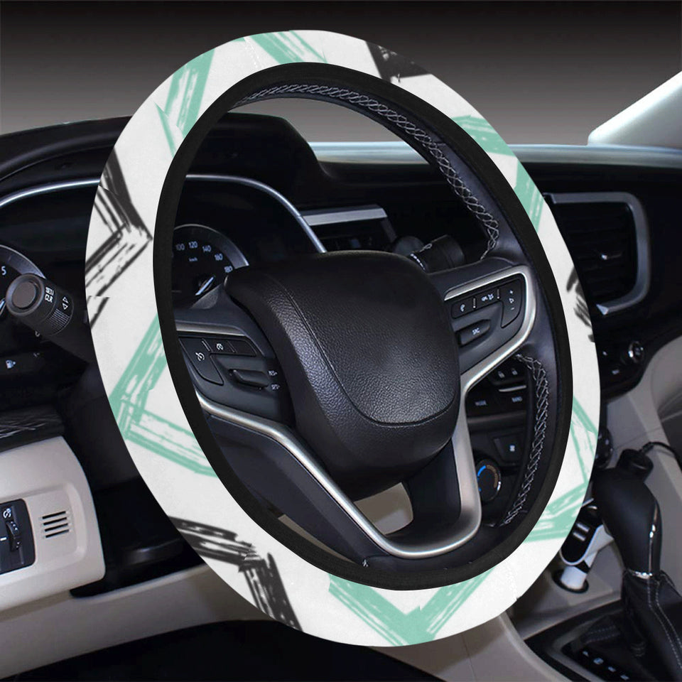zigzag  chevron paint pattern Car Steering Wheel Cover
