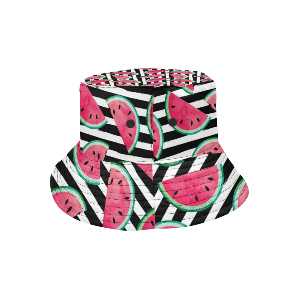 Watercolor paint textured watermelon pieces Unisex Bucket Hat