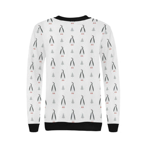 Penguin pattern Women's Crew Neck Sweatshirt