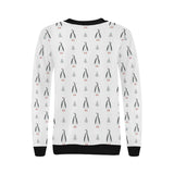 Penguin pattern Women's Crew Neck Sweatshirt