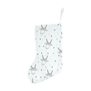 Cute goat design pattern Christmas Stocking