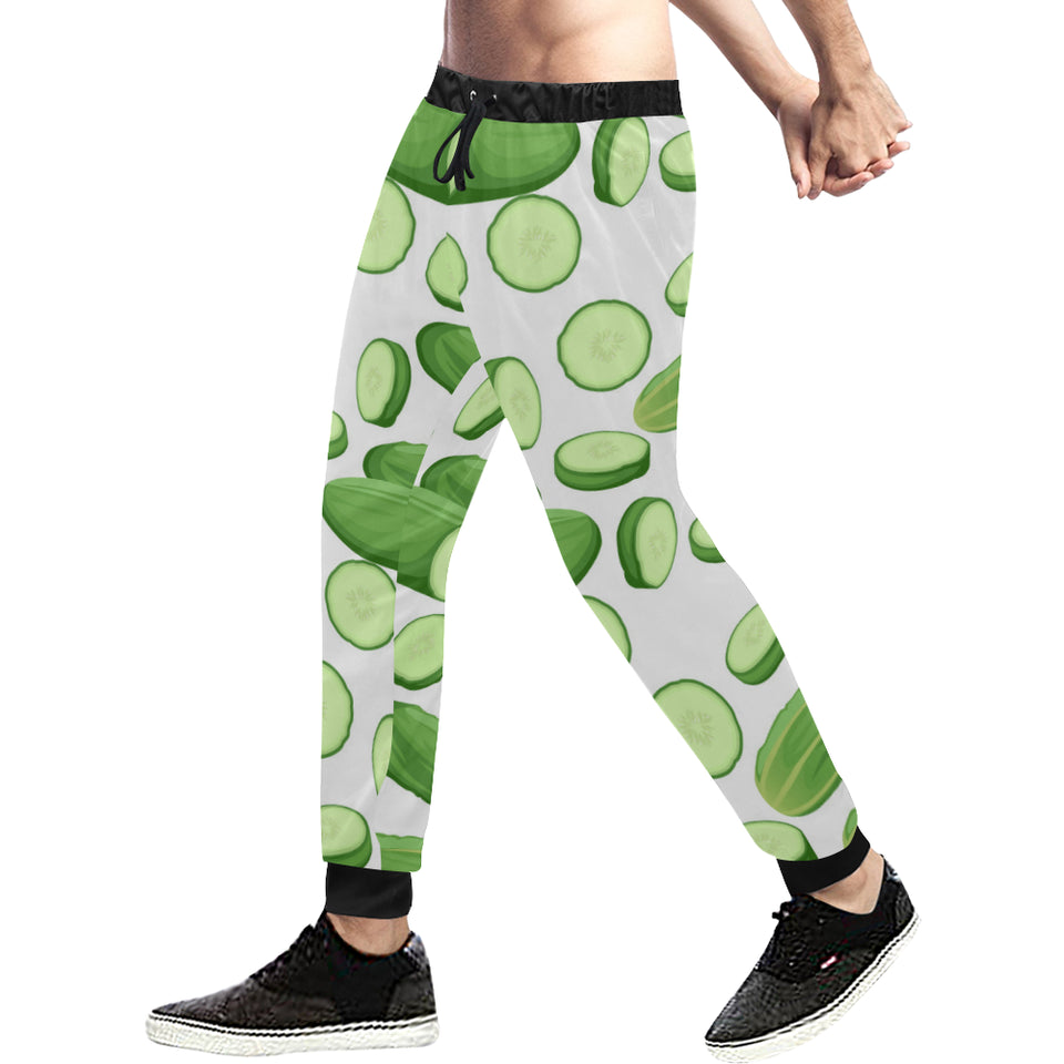 cucumber whole slices pattern Unisex Casual Sweatpants