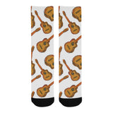 Paint Guitar Pattern Crew Socks