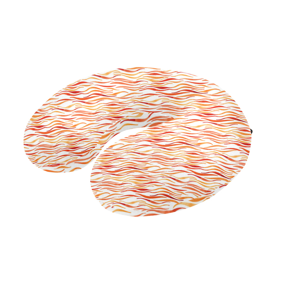 Fire flame watercolor pattern U-Shaped Travel Neck Pillow