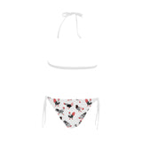 Cool rooster chicken cock floral ornament backgrou Sexy Bikinis Two-Piece Swimsuits